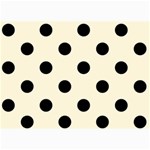 Polka Dots - Black on Cornsilk Yellow 5  x 7  Photo Cards