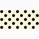 Polka Dots - Black on Cornsilk Yellow 4  x 8  Photo Cards