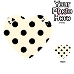 Polka Dots - Black on Cornsilk Yellow Playing Cards 54 (Heart)