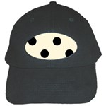 Polka Dots - Black on Cornsilk Yellow Black Cap