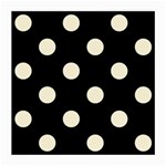 Polka Dots - Cornsilk Yellow on Black Medium Glasses Cloth