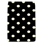 Polka Dots - Cornsilk Yellow on Black Removable Flap Cover (S)