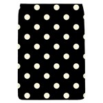 Polka Dots - Cornsilk Yellow on Black Removable Flap Cover (L)