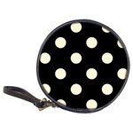 Polka Dots - Cornsilk Yellow on Black Classic 20-CD Wallet