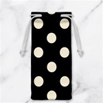 Polka Dots - Cornsilk Yellow on Black Jewelry Bag