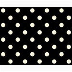 Polka Dots - Cornsilk Yellow on Black Collage 8  x 10 