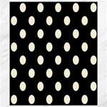 Polka Dots - Cornsilk Yellow on Black Canvas 8  x 10 