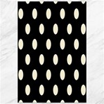 Polka Dots - Cornsilk Yellow on Black Canvas 12  x 18 