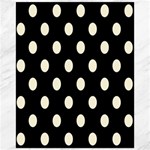 Polka Dots - Cornsilk Yellow on Black Canvas 16  x 20 