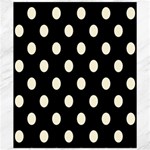 Polka Dots - Cornsilk Yellow on Black Canvas 20  x 24 