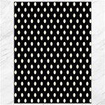 Polka Dots - Cornsilk Yellow on Black Canvas 36  x 48 
