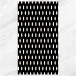 Polka Dots - Cornsilk Yellow on Black Canvas 40  x 72 