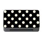 Polka Dots - Cornsilk Yellow on Black Memory Card Reader with CF