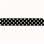 Polka Dots - Cornsilk Yellow on Black Small Bar Mat