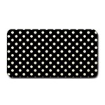 Polka Dots - Cornsilk Yellow on Black Medium Bar Mat