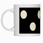 Polka Dots - Cornsilk Yellow on Black Black Mug