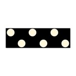 Polka Dots - Cornsilk Yellow on Black Sticker Bumper (100 pack)