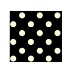 Polka Dots - Cornsilk Yellow on Black Greeting Card 5  x 7 
