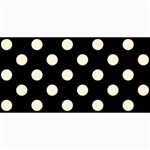 Polka Dots - Cornsilk Yellow on Black 4  x 8  Photo Cards