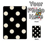 Polka Dots - Cornsilk Yellow on Black Multi-purpose Cards (Rectangle)