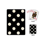 Polka Dots - Cornsilk Yellow on Black Playing Cards (Mini)