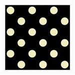 Polka Dots - Cream Yellow on Black Medium Glasses Cloth