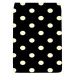 Polka Dots - Cream Yellow on Black Removable Flap Cover (S)
