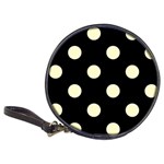 Polka Dots - Cream Yellow on Black Classic 20-CD Wallet