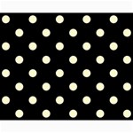 Polka Dots - Cream Yellow on Black Collage 8  x 10 