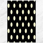Polka Dots - Cream Yellow on Black Canvas 12  x 18 