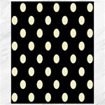 Polka Dots - Cream Yellow on Black Canvas 16  x 20 