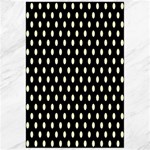 Polka Dots - Cream Yellow on Black Canvas 24  x 36 