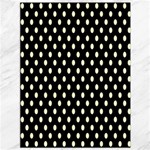 Polka Dots - Cream Yellow on Black Canvas 36  x 48 