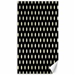 Polka Dots - Cream Yellow on Black Canvas 40  x 72 