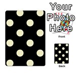 Polka Dots - Cream Yellow on Black Multi-purpose Cards (Rectangle)