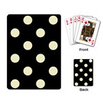 Polka Dots - Cream Yellow on Black Playing Cards Single Design
