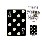 Polka Dots - Cream Yellow on Black Playing Cards 54 (Mini)