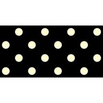 Polka Dots - Cream Yellow on Black YOU ARE INVITED 3D Greeting Card (8x4)