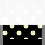 Polka Dots - Cream Yellow on Black Jigsaw Puzzle (Rectangular)