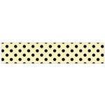 Polka Dots - Black on Blond Yellow Flano Scarf (Small)
