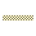 Polka Dots - Black on Blond Yellow Flano Scarf (Mini)