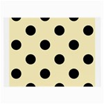 Polka Dots - Black on Blond Yellow Large Glasses Cloth