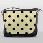 Polka Dots - Black on Blond Yellow Messenger Bag