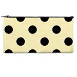 Polka Dots - Black on Blond Yellow Pencil Case