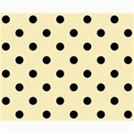 Polka Dots - Black on Blond Yellow Collage 8  x 10 