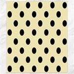 Polka Dots - Black on Blond Yellow Canvas 8  x 10 