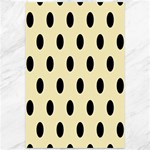 Polka Dots - Black on Blond Yellow Canvas 12  x 18 