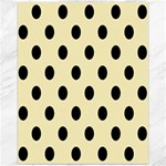Polka Dots - Black on Blond Yellow Canvas 16  x 20 