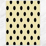 Polka Dots - Black on Blond Yellow Canvas 18  x 24 