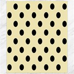Polka Dots - Black on Blond Yellow Canvas 20  x 24 